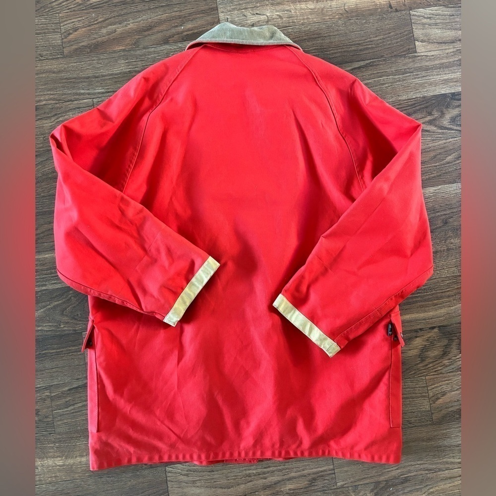 FAY Archive Long Canvas Cotton Wool Fireman Field Jacket XL Red - Picture 13 of 13